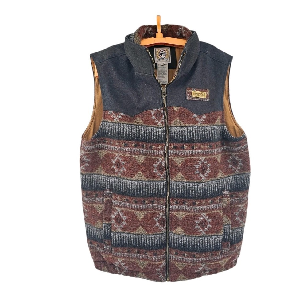 Cinch Concealed Carry Wooly Vest Men's XS Western Outdoor Aztec Southwest